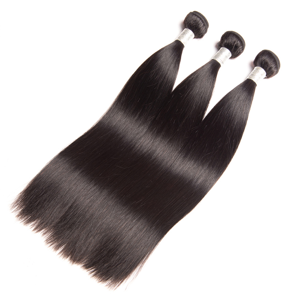 Peruivan Malaysian Indian Brazilian Hair Bundles Unprocessed Straight 9A Human Hair Weave 3pcs Dyeable Hair Extensions Double Weft For Sale