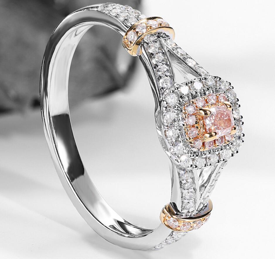 Sterling Sier Pink Sapphire Wedding Ring for Women Free shipping