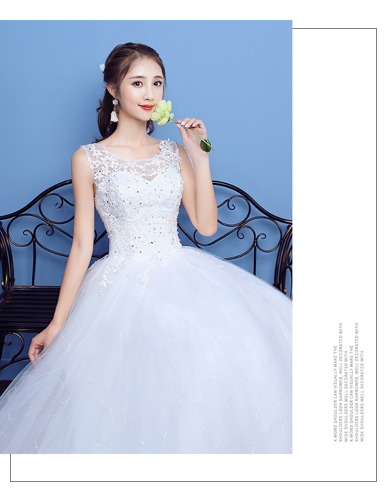 Embroidery Lace wedding dress 2017 New Fashion Simple with Appliques Bridal Wedding Gown Princess vestido de noiva Real Photo