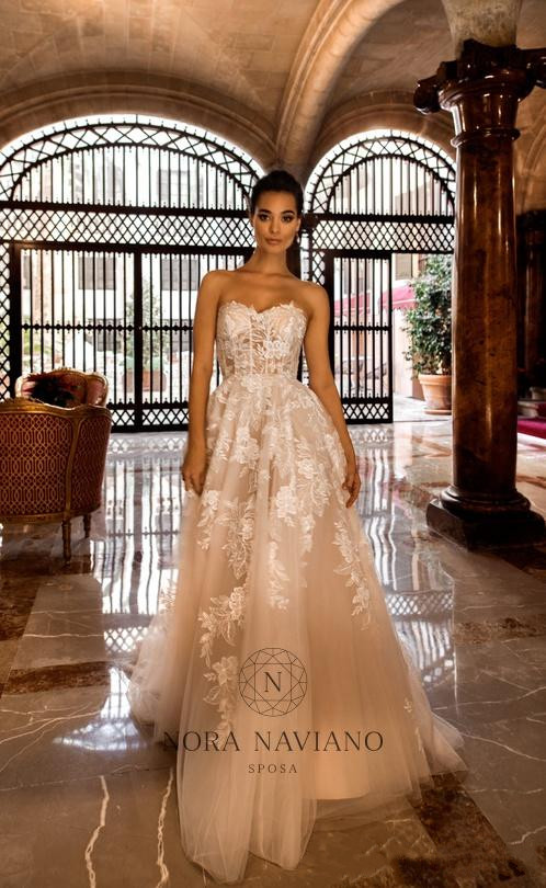 nora naviano beach wedding dresses sweetheart lace applique sweep train plus size backless tulle boho bridal gowns robe de marie