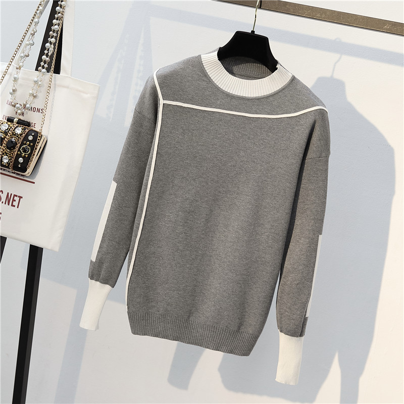 Winter Women Knitted 2 Piece Set Long Sleeve O Neck Sportwear Pullover Sweater And Pocket Pant Suit 2 PCS Outfits Plus Size1
