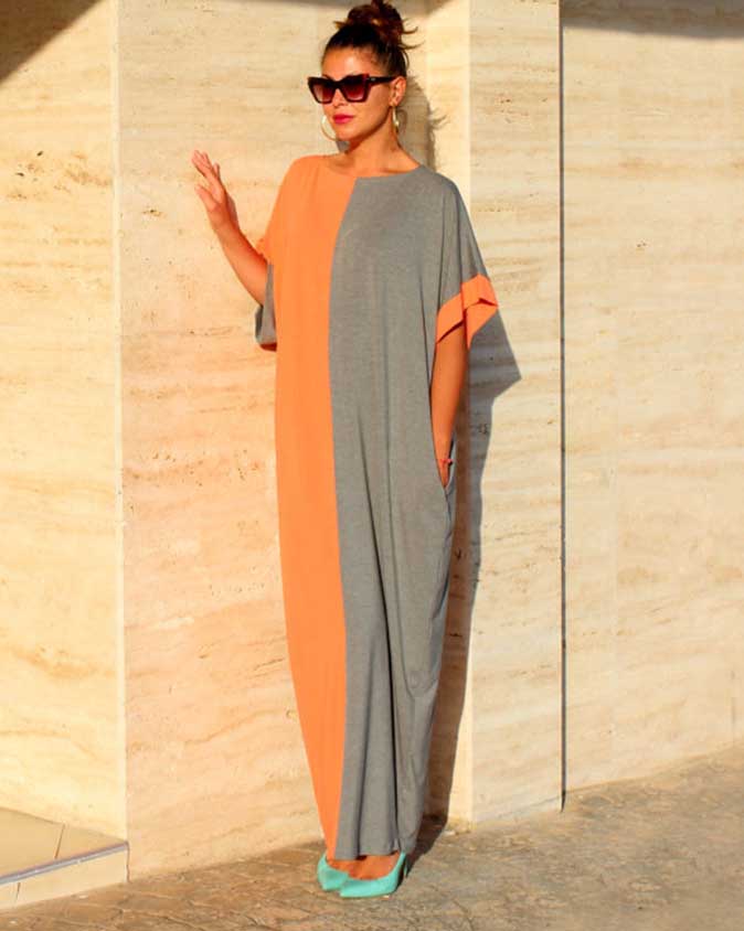 Women Maxi Dress Pocket Patchwork Long Loose Ethnic 1/2 Sleeve Casual Elastic Plus Size - 2XL Summer Fashion Clothes, Gray
Women Maxi Dress Pocket Patchwork Long Loose Ethnic 1/2 Sleeve Casual Elastic Plus Size - 2XL Summer Fashion Clothes, Gray