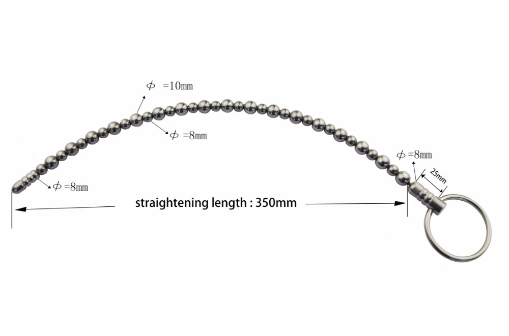 2018 Latest 35cm Flexible Male Stainless Steel Urethral Sounding Stretching Bead Stimulate Penis Plug Dilator BDSM Sex Toy A167
2018 Latest 35cm Flexible Male Stainless Steel Urethral Sounding Stretching Bead Stimulate Penis Plug Dilator BDSM Sex Toy A167