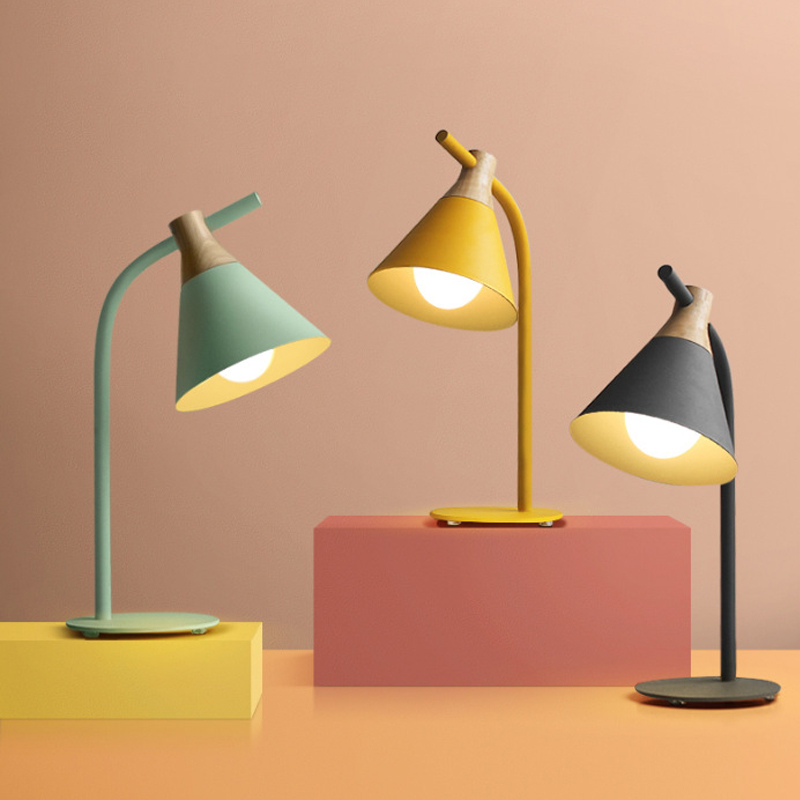 Conception originale personnalité led lampe de bureau étude créative lampe de chevet chambre lampes de Table simples décoration de fossette moder