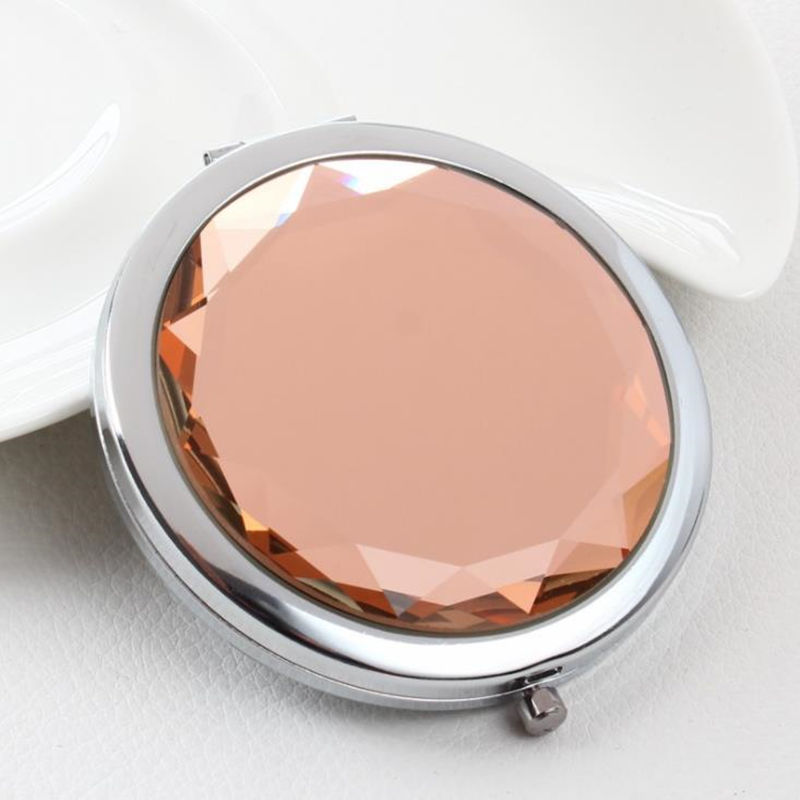 Pocket Mirror Crystal Diamond Handbag Compact Mirror Makeup Cosmetic Magnifying Mirror fast shipping F1279