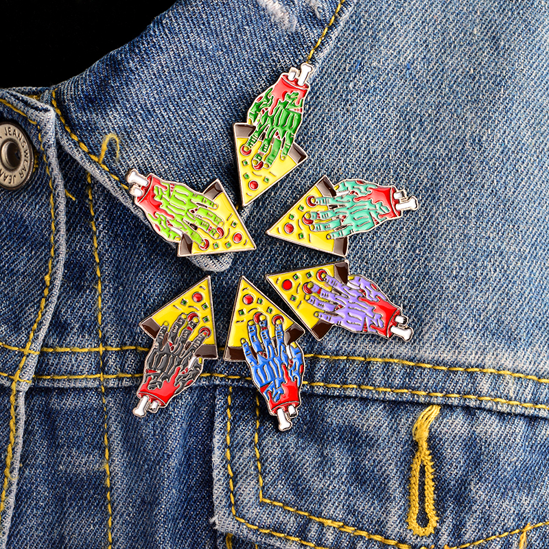 6pcs/set Zombie Hand Pizza Pin Set Enamel Brooch Pins Jacket Coat Collar Pin Badge Friendship Jewelry Gift For Best Friends Men, Gray
6pcs/set Zombie Hand Pizza Pin Set Enamel Brooch Pins Jacket Coat Collar Pin Badge Friendship Jewelry Gift For Best Friends Men, Gray