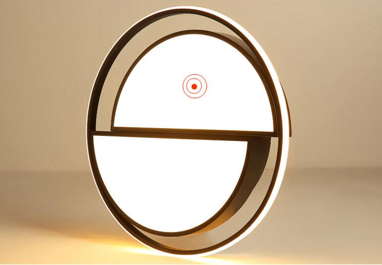 Dimmable Led Ceiling Lamp Modern Black Ceiling Light Round Living Room Kitchen Light Fixtures Indoor Lighting Ceiling
