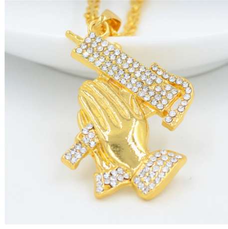 Uodesign Gold Color Fashion Basketball Sports pendant Hip hop Necklace and Keychian Jewelry Bling Bling Iced Out