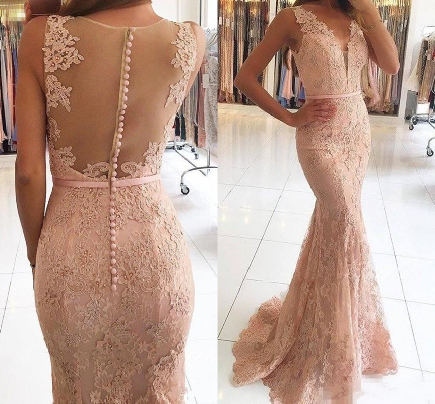 Sexy V Neck Illusion Lace Appliques Beaded Evening Dresses Blush Pink Mermaid Long Evening Gowns Custom Made Floor Length Prom Dress, Grape
Sexy V Neck Illusion Lace Appliques Beaded Evening Dresses Blush Pink Mermaid Long Evening Gowns Custom Made Floor Length Prom Dress, Grape