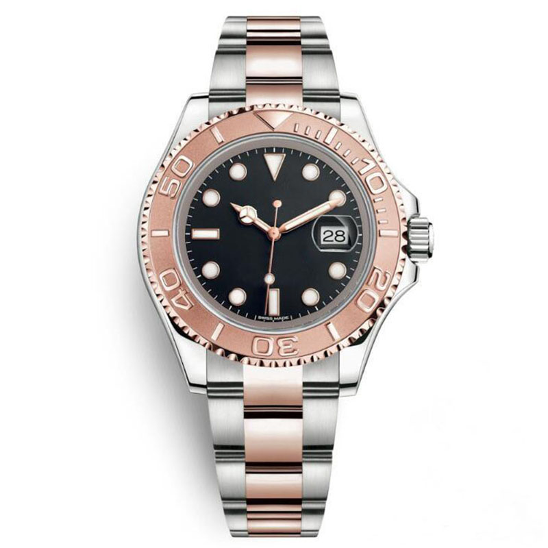 40MM Automatic Mechanical Movement Two Tone Band Sapphire Mens Watches Luminous Black Dial Man Wristwatches Auto Date Watch
40MM Automatic Mechanical Movement Two Tone Band Sapphire Mens Watches Luminous Black Dial Man Wristwatches Auto Date Watch