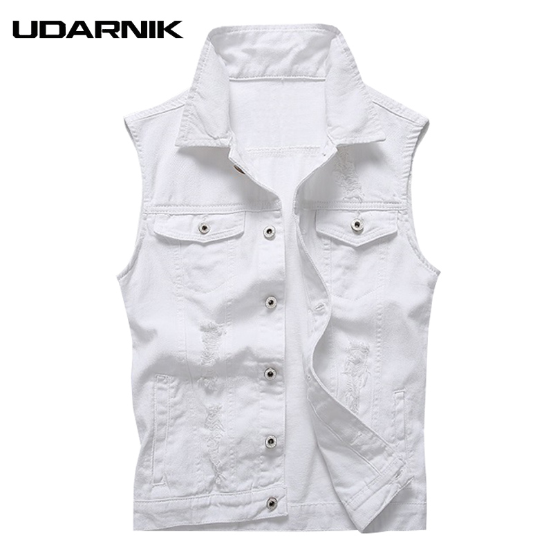 Men White Denim Vest Turn-down Collar Cotton Sleeveless Jacket Slim Casual Gilet Waistcoat Top Summer Clothes Fashion 903-A663
Men White Denim Vest Turn-down Collar Cotton Sleeveless Jacket Slim Casual Gilet Waistcoat Top Summer Clothes Fashion 903-A663