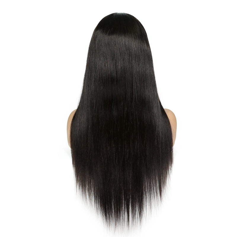 Brazilian Straight Hair Silk Base Lace Front Wigs Adjustable Pre Plucked Lace Frontal Human Hair Wigs Glueless Wigs Black Women Wholesale