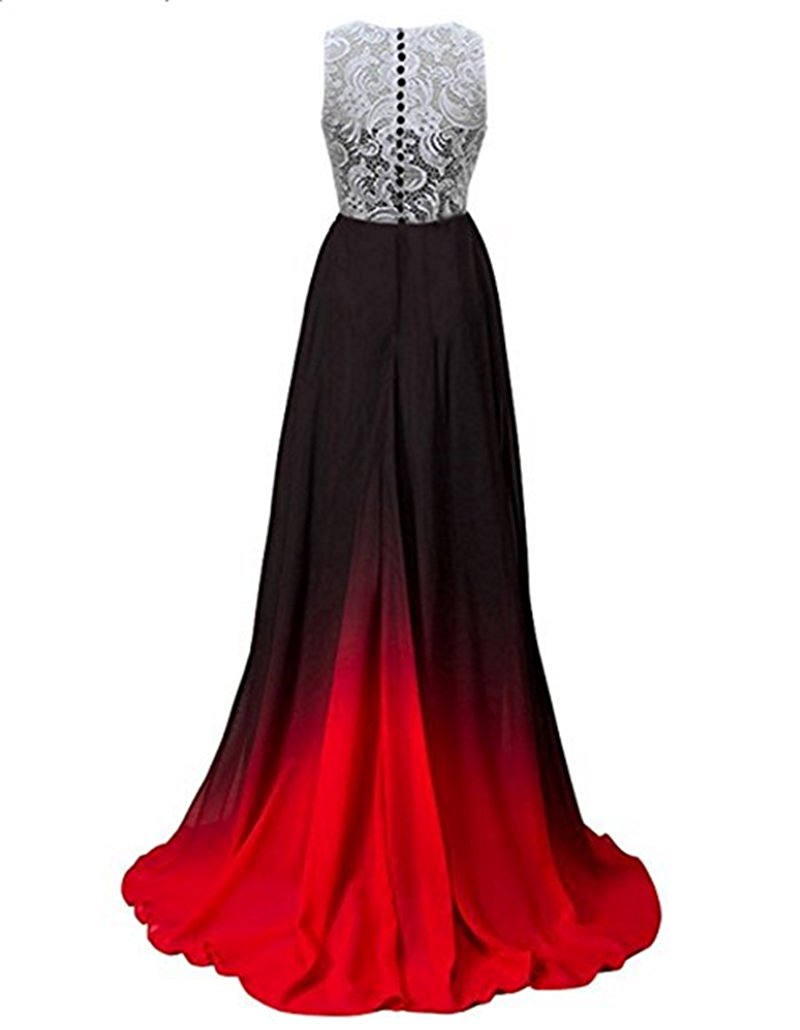 Sexy Lace Gradient Prom Dresses With Long Chiffon Plus Size Ombre Evening Party Gowns Formal Party Gown QC1530