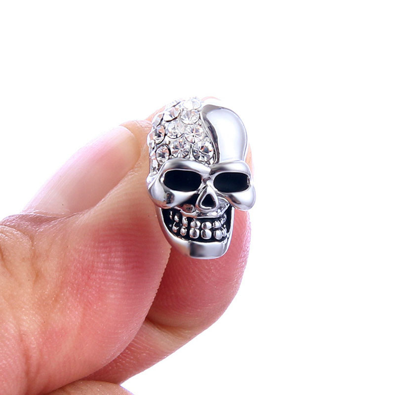 Celtic Skull Earrings Stud Men Women Vintage Punk Zircon Diamond Studs Ear rings Fashion piercing jewelry will and sandy