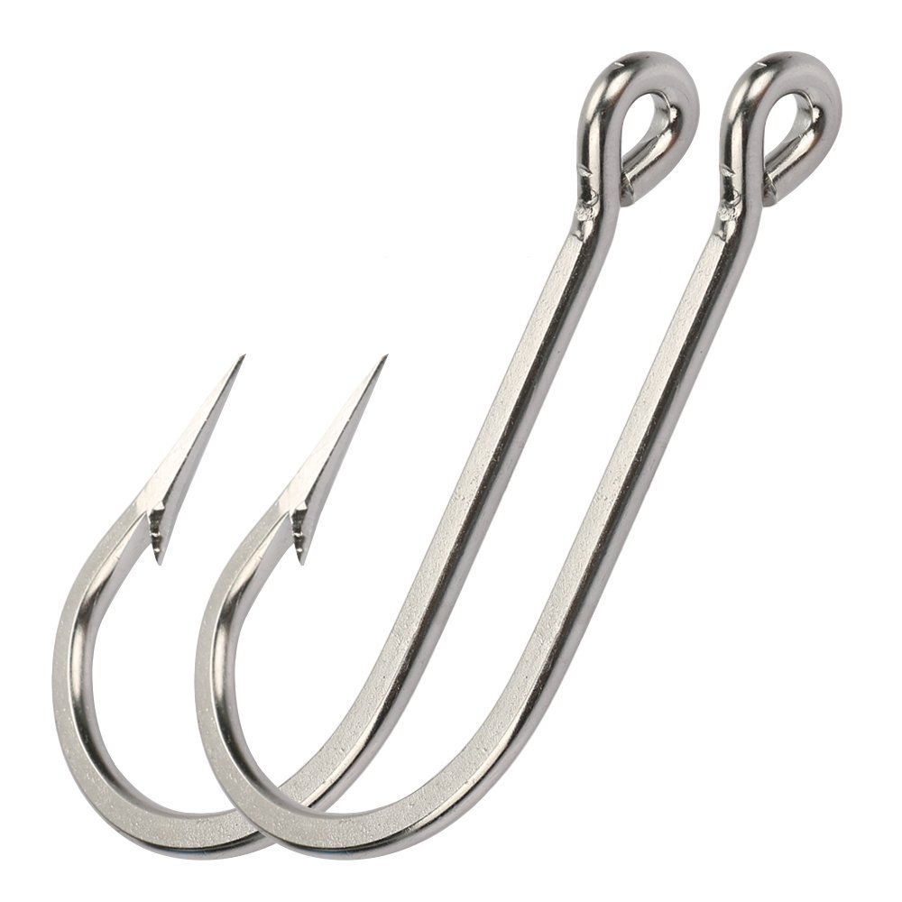 50pcs Fishing Hooks Saltwater Large Giant and Alligator Hooks Extra Strong 420 Stainless Steel Fishing Hook