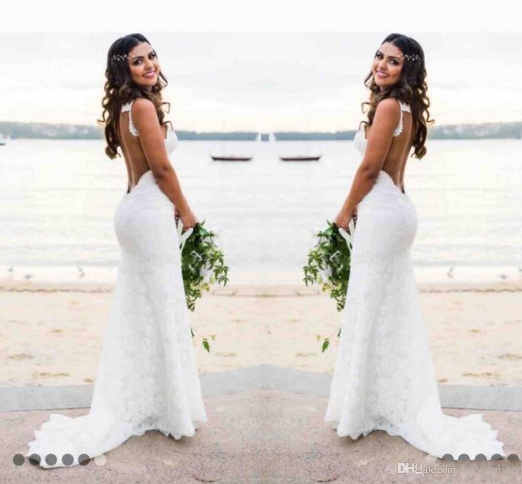2017 Cheap Bohemian Wedding Dresses Novia Sexy Mermaid Spaghetti Straps Floor Length Backless Full Lace Bridal Gowns, Ivory
2017 Cheap Bohemian Wedding Dresses Novia Sexy Mermaid Spaghetti Straps Floor Length Backless Full Lace Bridal Gowns, Ivory