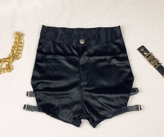 European fashion womens sexy high waist bodycon tunic hollow out cutout hot performance dancing shorts plus size SMLXL