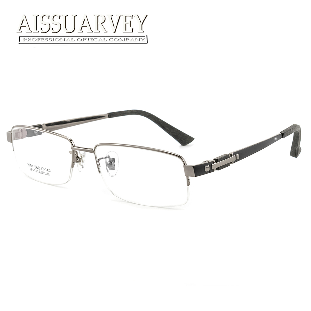 Titanium Wooden Men Eyeglasses Frame Optical Eyewear Prescription Top Quality Glasses Frame Business Classic Black Golden