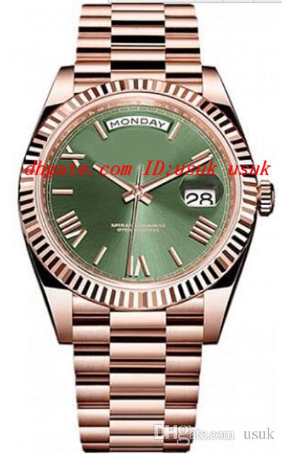Top Quality Luxury Watches Rose Gold Green Dial Automatic Mechanical Movement Men's Watch Mens Watch Wrist Watches
Top Quality Luxury Watches Rose Gold Green Dial Automatic Mechanical Movement Men's Watch Mens Watch Wrist Watches