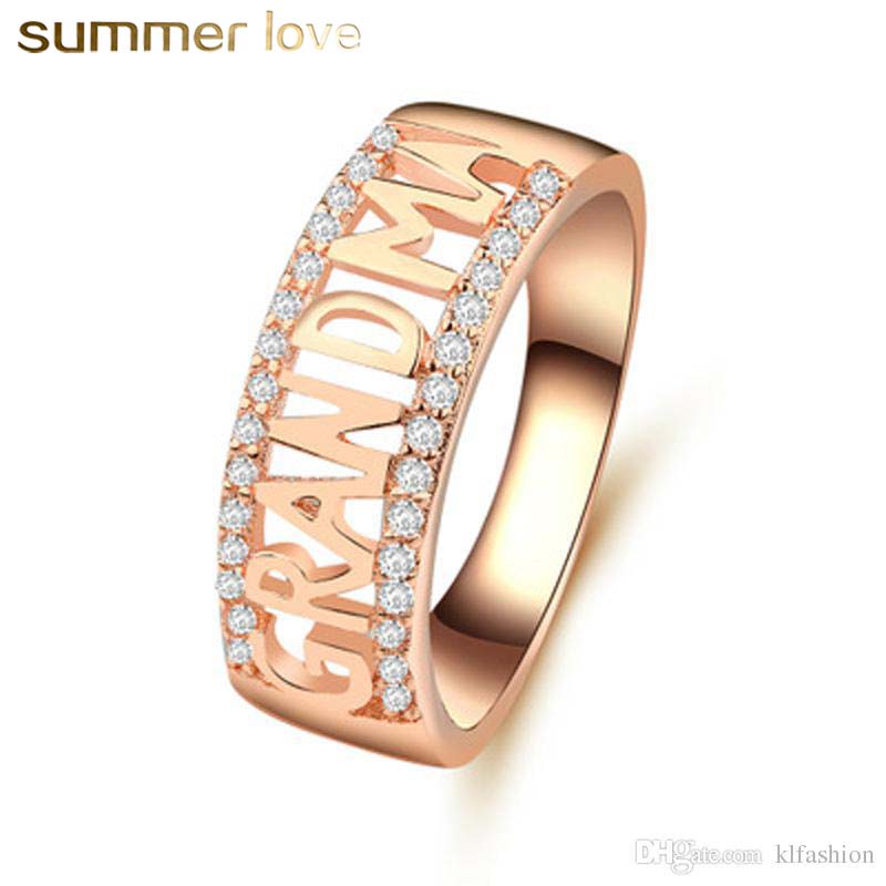 Fashion European Silver & Rose Gold Letter Grandma Rings For Women Female High Quality Zircon Ring Love Famity Jewelry Best Gifts 2018 New
Fashion European Silver & Rose Gold Letter Grandma Rings For Women Female High Quality Zircon Ring Love Famity Jewelry Best Gifts 2018 New