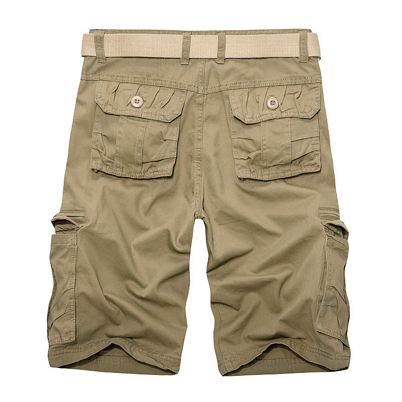 Summer Mens Cargo Shorts army green Coon Shorts men Loose Multi-Pocket Homme Casual Bermuda Trousers