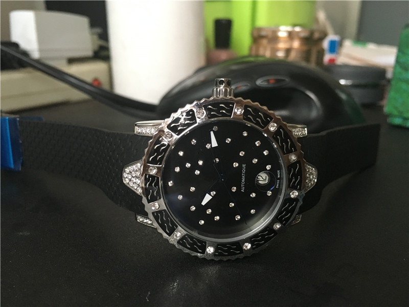 Top quality Luxury watch black Dial Stainless Steel Automatic movement women wrist watch lady Watches UN03