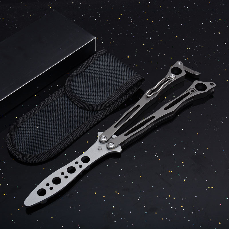 Special Offer Butterfly Practice Flail Knife 440C Blade Steel Handle Trainer EDC Pocket Knives With Nylon Sheath
Special Offer Butterfly Practice Flail Knife 440C Blade Steel Handle Trainer EDC Pocket Knives With Nylon Sheath