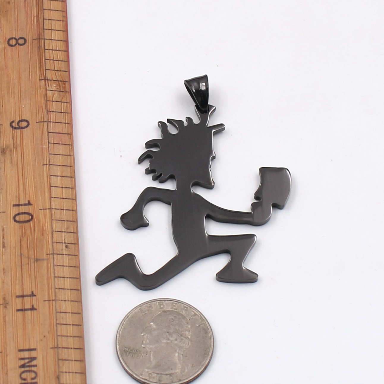 GNAYY Punk TWIZTID Insane Clown Jewelry Black Stainless Steel Mens ICP Hatchet Man Pendant Men Women Necklace Chain 24''