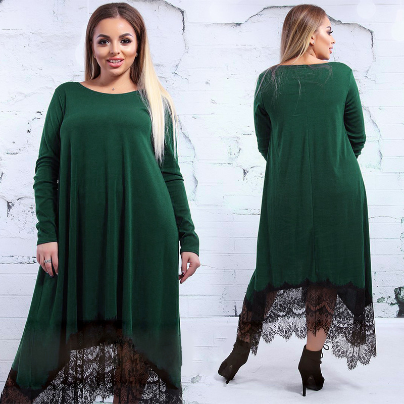2018Spring New Women's Plus Size Dresses 6XL 4XL 3XL 2XL Fashion Dress O-Neck Lace joining together elegant Dresses 3colors, Black
2018Spring New Women's Plus Size Dresses 6XL 4XL 3XL 2XL Fashion Dress O-Neck Lace joining together elegant Dresses 3colors, Black