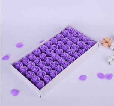 50PCS/Box Artificial Flowers 2018 Romantic Rose Soap Flower Heads Wedding Decoration DIY Fake Flowers Home Decor