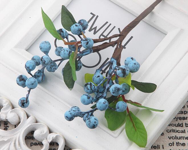 Artificial Christmas Berries Simulation Fruit Berry Flower Branch Foam Fruits Christmas Decorative Wedding Home Party DIY Decor