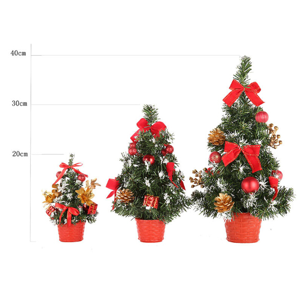 Mini Christmas Tree Table Decoration Small Pine Tree Festival Home Office Decor Party Ornaments Xmas