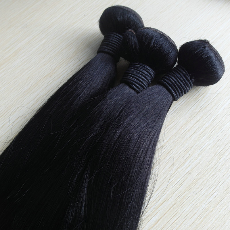 Straight wave hair bundle 3/4PCS Virgin Human Hair Extensions Cheaper Human Hair weft 100g piece