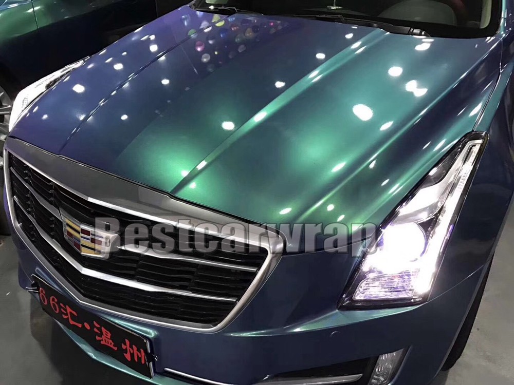 Magic Gloss Green Shift Vinyl Wrap For Car Wrap Covoering Full Car Wrapping Size:1.52*20m( 5x67ft)