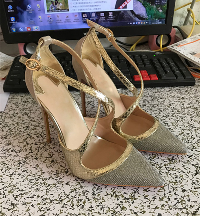 New Luxury Designer Women Shoes Sexy Cross-tied Genuine Leather Thin Heels pointed toe women pumps size 33-44, As pic 1
New Luxury Designer Women Shoes Sexy Cross-tied Genuine Leather Thin Heels pointed toe women pumps size 33-44, As pic 1