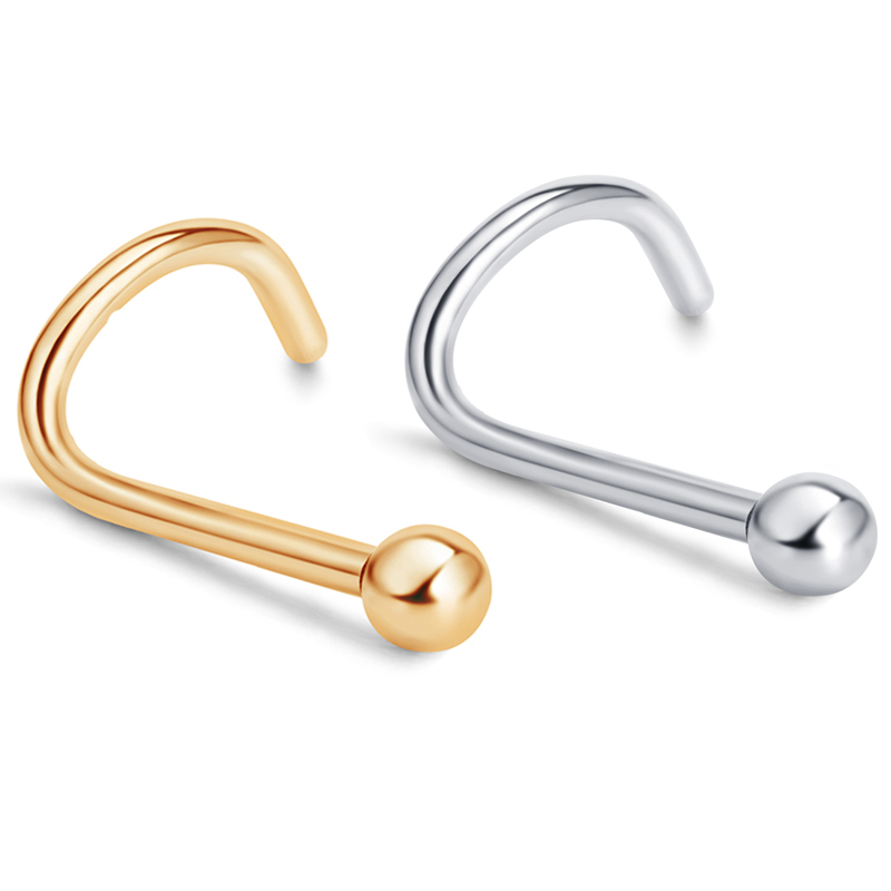 20G Stainless Steel Twisted Nose Stud Rings Body Piercing Tragus Studs Helix Cartilage Earrings Nostril Men 100PCS, Silver
20G Stainless Steel Twisted Nose Stud Rings Body Piercing Tragus Studs Helix Cartilage Earrings Nostril Men 100PCS, Silver