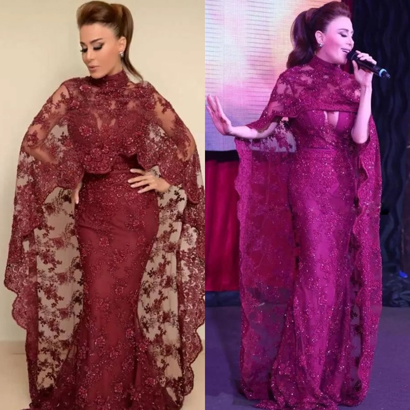 Graceful Arabic Dubai Celebrity Dresses Full Lace Appliqued Mermaid Evening Dresses Sparkly Cranberry High Neck Beaded Sequins Prom Dresses, Lilac
Graceful Arabic Dubai Celebrity Dresses Full Lace Appliqued Mermaid Evening Dresses Sparkly Cranberry High Neck Beaded Sequins Prom Dresses, Lilac