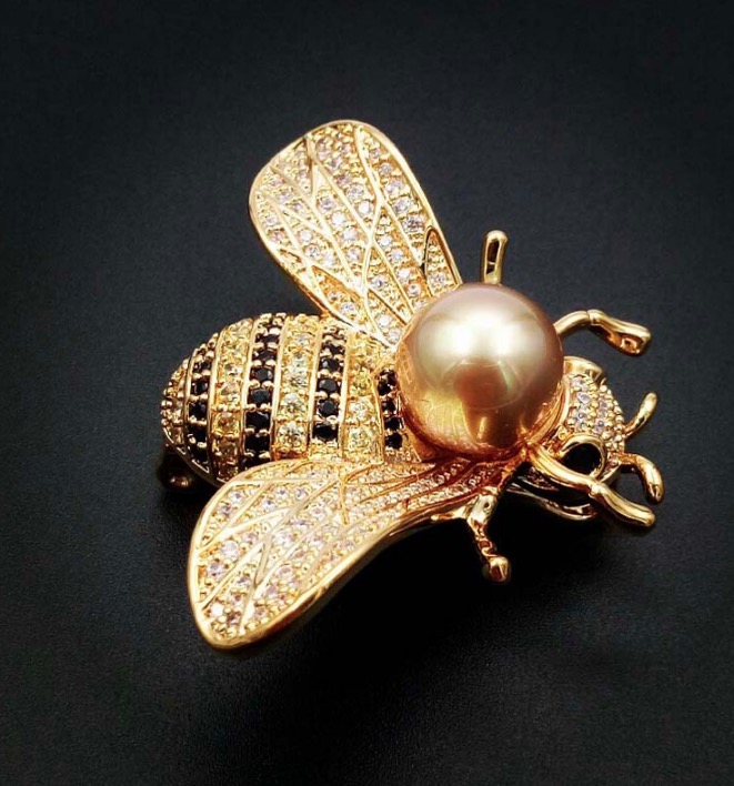 Bumblebee Brooch Corsage Enamel Esmalte Wing Insect Hats Scarf Clips Accessories Women Men Boutonniere Animal Brooches