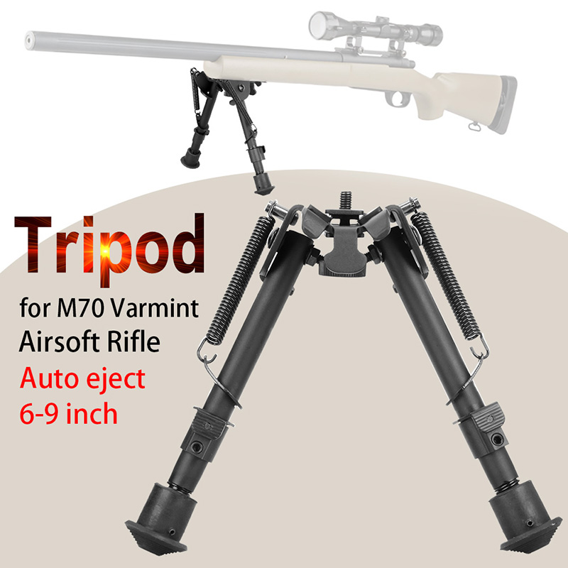 

PPT Tactical Bipods Fully Adjustable Spring-Ejects Legs Height 6" to 9" For Hunting Use CL17-0001