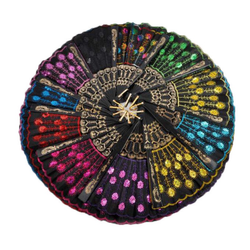 

Foldable Hand Fan Sequins Embroider Peacock Tail Dancing Fans For Women Stage Performance Prop Factory DiRect 1 8zq BB