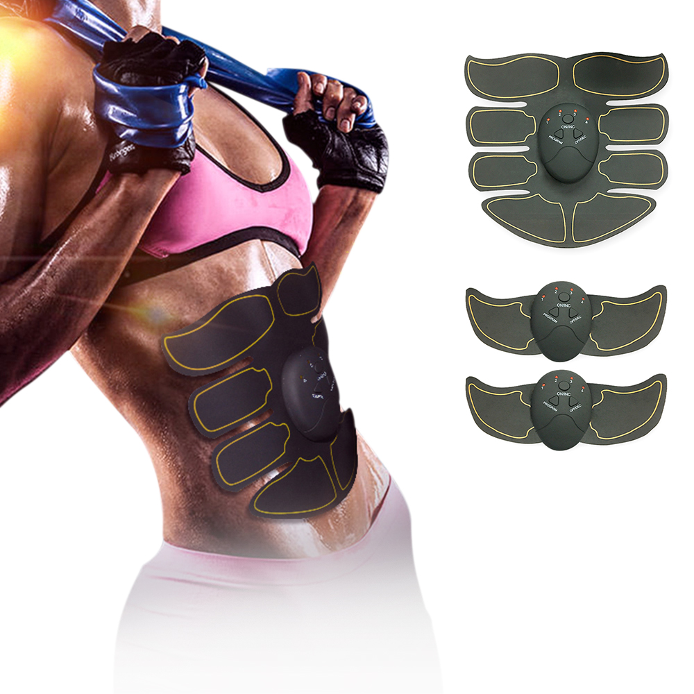 New EMS Abdominal Muscle Exerciser Trainer Smart ABS Stimulator Fitness Gym ABS Stickers Pad Body Loss Slimming Massager Unisex