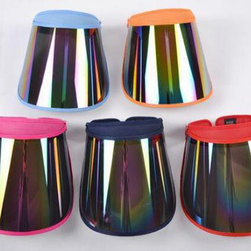 Ultraviolet Proof Sun Visors With Windproof Rope PVC Casquette Hat Durable Snapbacks Not Easy To Deform Cap For Summer