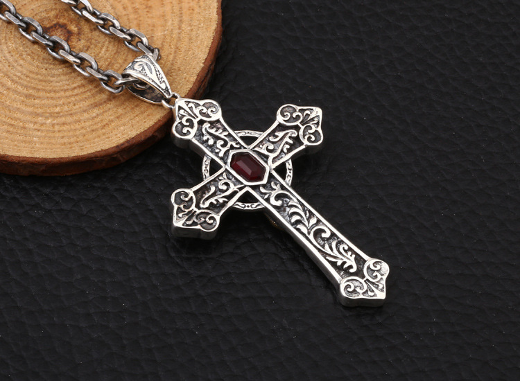 Brand new 925 sterling silver vintage jewelry antique silver hand-made designer Christian Crosses necklace pendants Mother of god Mary