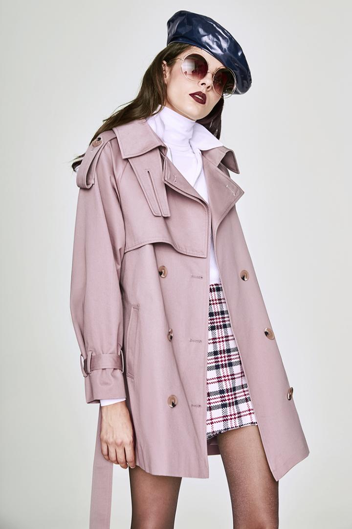 JAZZEVAR new 2018 Autumn Fashion Casual Women's Trench Coat Double Breasted Outerwear For Lady Good Quality