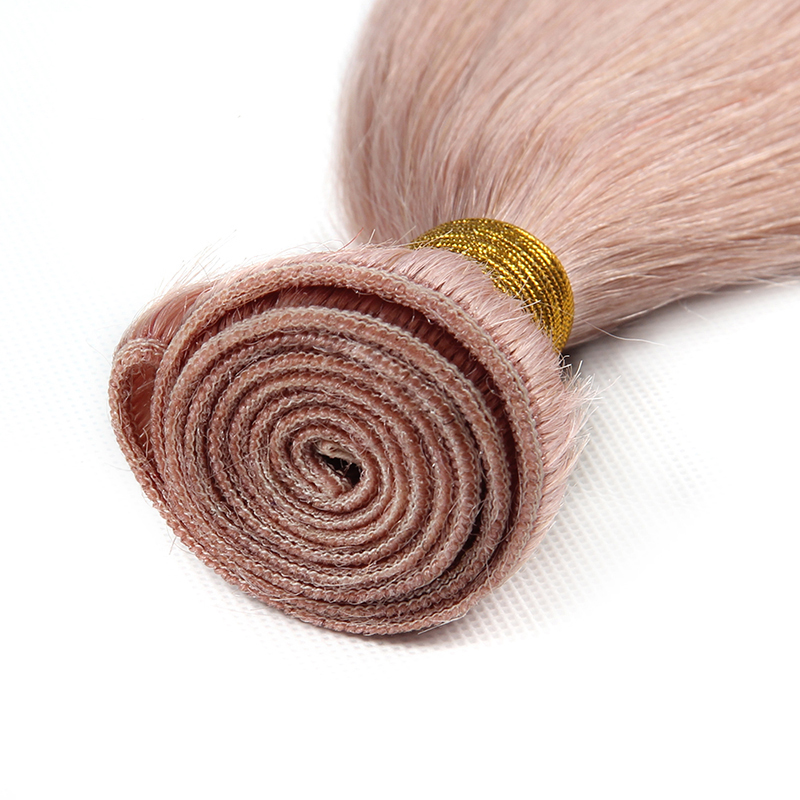 Dreaming Queen Hair Solid Pink Ombre Brazilian Straight Virgin Human Hair Weave Bundles Peachy R Hair Extensions 3 Bundles Free Shipping