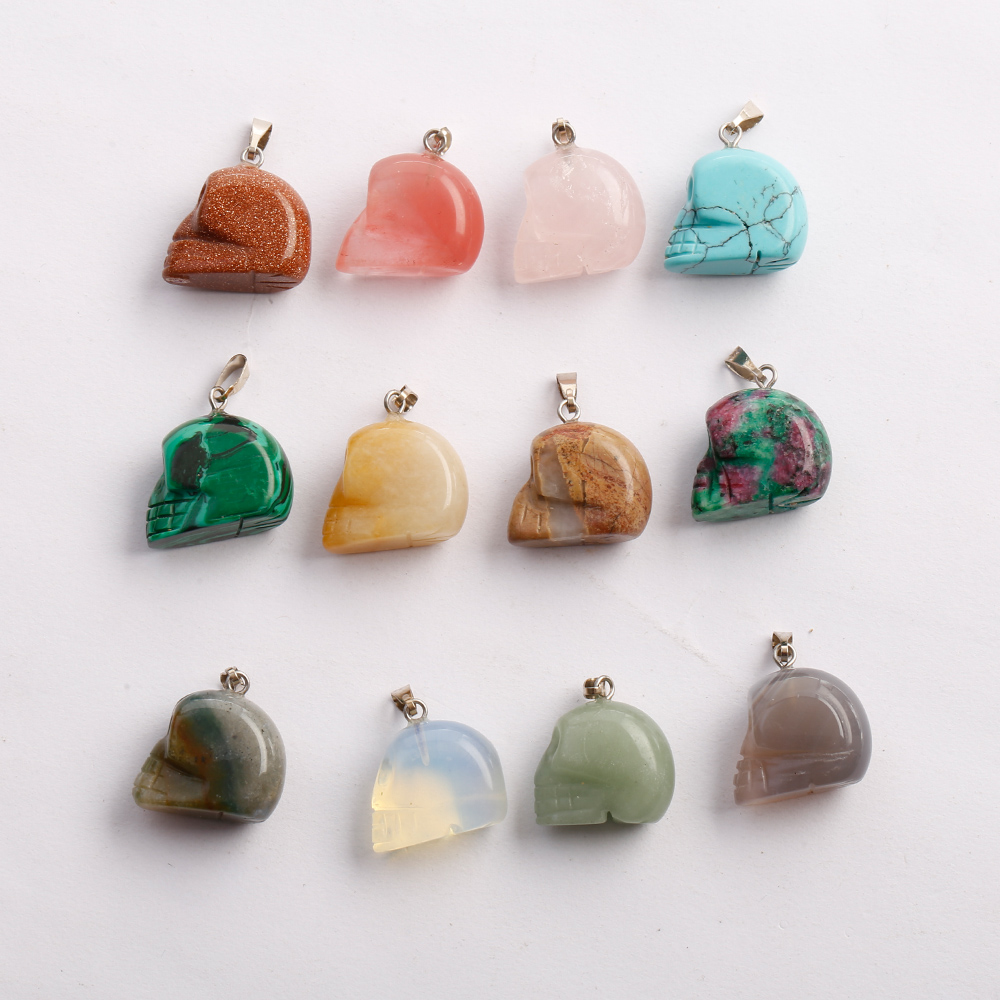Natural Crystal Figurines Animals Keychain Stone carving skull pendant Fashion Cool stone Pendant Key ring Key Holder Men Women Je289Z
Natural Crystal Figurines Animals Keychain Stone carving skull pendant Fashion Cool stone Pendant Key ring Key Holder Men Women Je289Z