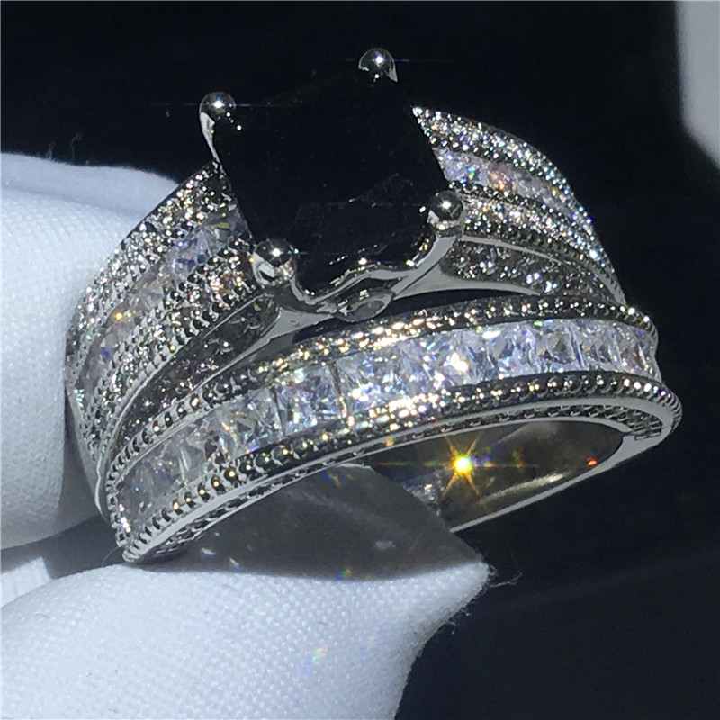 Luxury ring set Princess cut 5A Cz Stone White Gold Filled Engagement wedding band rings for women Bridal Jewelry, Slivery;golden
Luxury ring set Princess cut 5A Cz Stone White Gold Filled Engagement wedding band rings for women Bridal Jewelry, Slivery;golden