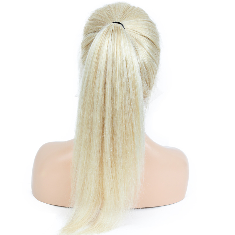 High Quality Free Shipping Russian Blonde Color Straight With Baby Hair 130% 150% 180% Brazilian Full Lace Human Hair Wig For Women