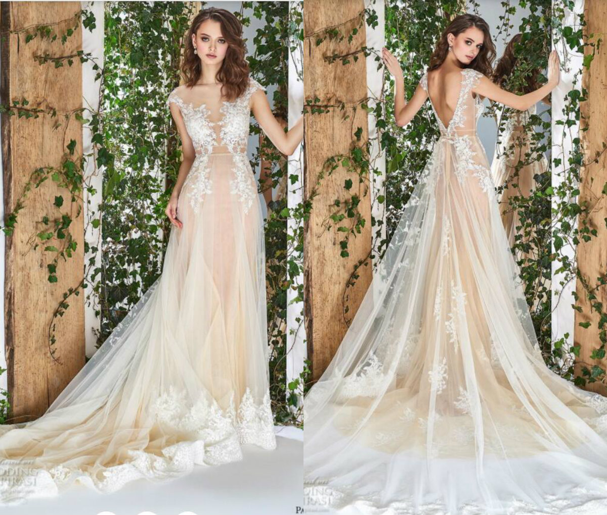 2018 A Line Boho Wedding Dresses Lace Applqiue Sweep Train Bateau Neck Beach Bridal Dress Cap Sleeve Plus Size Bohemian Wedding Gowns
