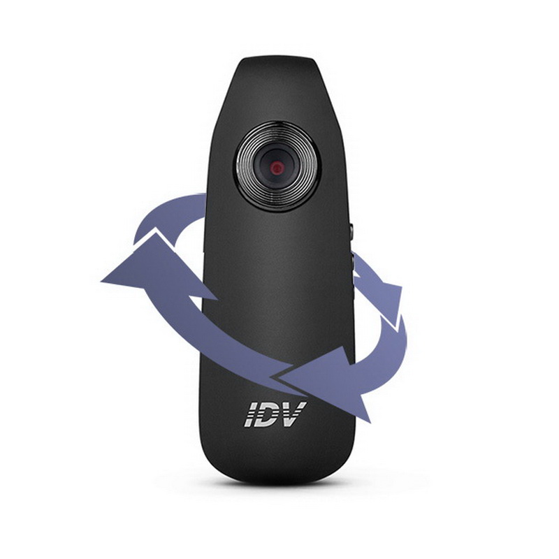 IDV007 HD Digital Mini Camera with Clip Wearable Mini DV Camera Noise Reduction Video Voice Recorder with 560mAh Battery Small Car DVR Cam